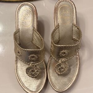 Jack Rogers Metallic Gold Sandals